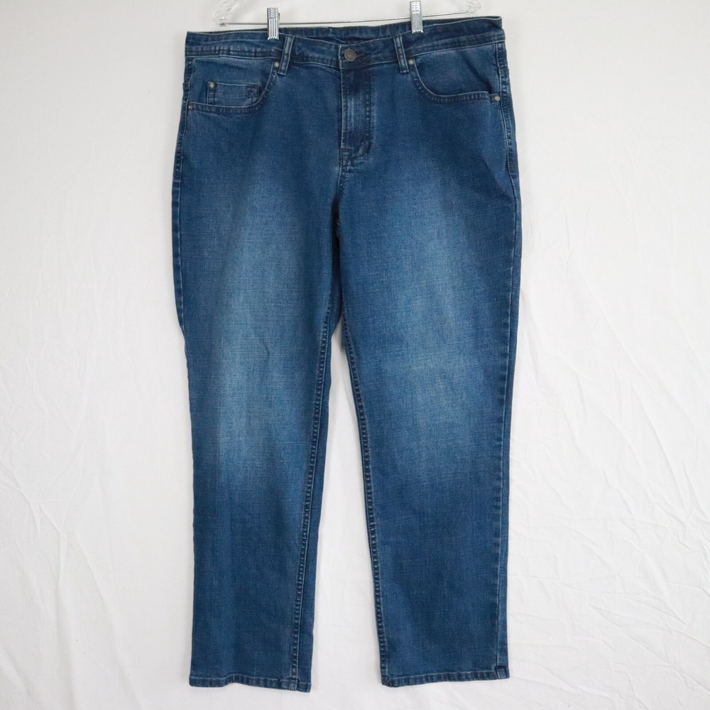Buffalo David Bitton Jeans Mens 38x30 Jackson Straight Stretch Flex Denim Blue - Picture 1 of 10